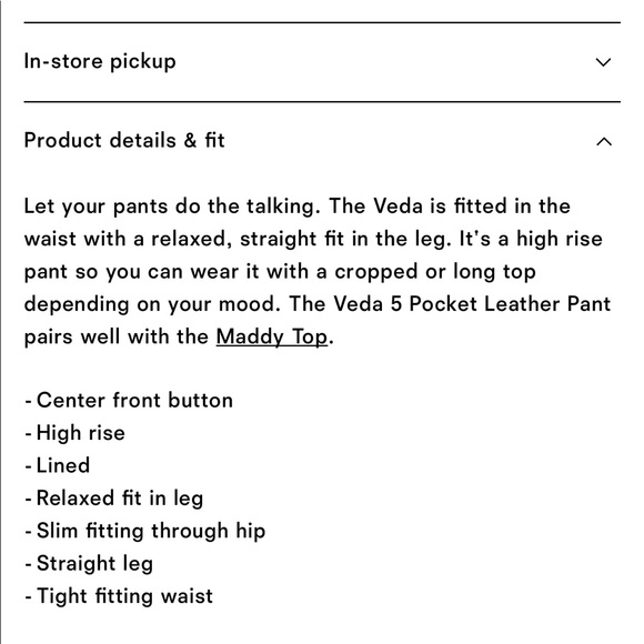 Reformation Vegan Leather Pants (NWT) - Picture 2 of 5